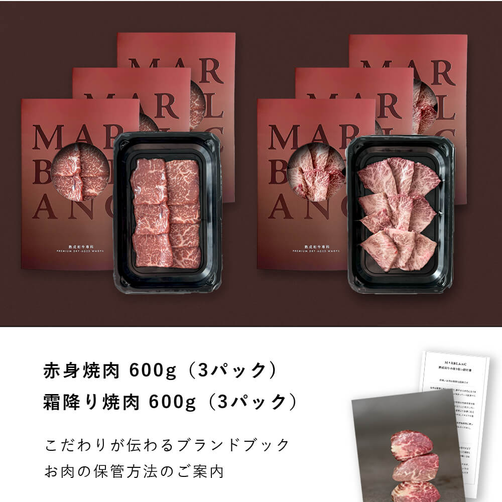 焼肉マスターセレクション:霜降り焼肉 & 赤身焼肉 1.2kg(2種×3パック)
