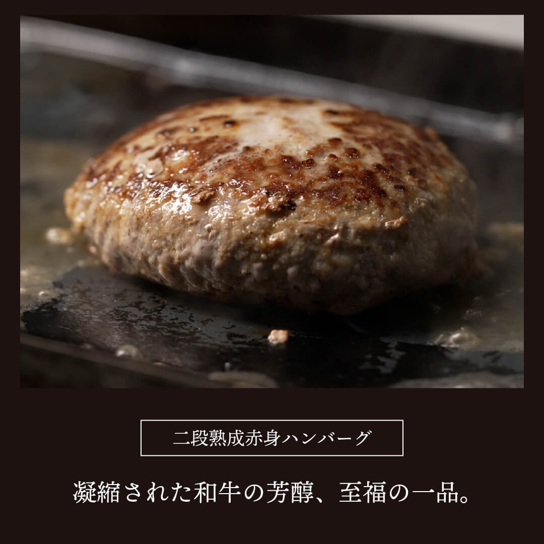 黒毛和牛100% 二段熟成赤身 生ハンバーグ(HYBRID)